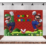 Kira Super Mario Birthday theme backdrop banner party decoration photo photography background cloth
