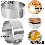 HL-FUTU Cake Ring, Stainless Steel 6 to 12 Inch Cake Mousse Mould,  Cake Decorating Mold Baking Ring Round Ring Bakeware Tools