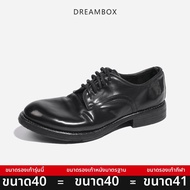 รองเท้าผู้ชายธุรกิจระดับไฮเอนด์ หนังวัวอิตาลี ทำมือ พื้น Goodyear Vibram