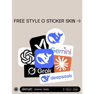 SkinAT Artificial Intelligence Ai Logo Sticker DeepSeek/ChatGPT/xAi/Claude/Perplexity/Gemini/Cursor 