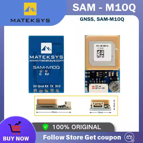 Original Matek Systems GNSS SAM-M10Q SAM-M10Q GPS 4~9V Patch antenna 15*15*4mm For FPV Racing Drone 