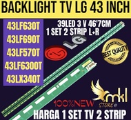 BACKLIGHT TV LED LG 43INCH 43LF630T-43LF680T-43LF570T-43LF6300T-43LX340T BACKLIGHT TV LED 43INCH