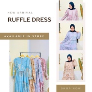 Ethnic Ruffle Dress|Beautiful Ethnic Gamis|Long Dress Wanita