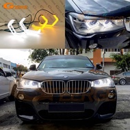 For BMW X3 F25 LCI G01 X4 F26 G02 Ultra Bright Concept M4 Iconic Style LED Angel Eyes Halo Rings Day Light Car Refit Acc