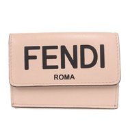 近全新 Fendi Roma Micro 8M0395 粉紅皮革三折皮夾 0377 [二手] FENDI