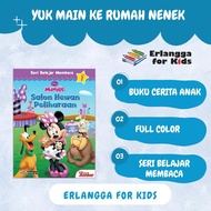 Buku Aktivitas Anak: Membaca Minnie Mouse Salon Peliharaan Hewan - Erlangga For Kids