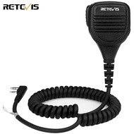 Retevis Walkie Talkie Speaker Mic IP54 Waterproof Mic with 3.5MM Audio Jack for Baofeng BF-F8HP UV-5