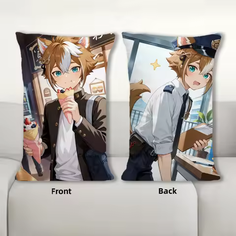 R18+ Dakimakura Anime Gorou Pillow Cover Sofa Cushion Double-side Print Throw Pillow Case 40X60cm
