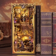 Booknook Fantastic Animal Common Room RK03 with Sensor Light 3D Wooden Puzzle Book Nook Miniature Do