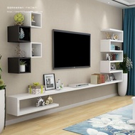 Kayu Pejal Minimalis Moden Terapung Latar Belakang Rak Dinding Ruang Tamu Rak Buku Gantung Kabinet T