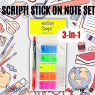 [SG] Scripti Stick On Note 3-in-1 Set [Evergreen Stationary]