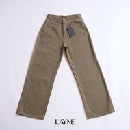 LAYNE | กางเกงยีนส์ขากว้าง ทรงกระบอกใหญ่ รุ่น OWEN ยีนส์ผู้ชาย สีดำ สีขาว สีน้ำตาล ทรงหลวม Wide Leg