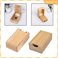 [BlesiyaedMY] Dice Bamboo Dice Foldable Wooden Die Roller Castle Rolling Case for Board Game Players