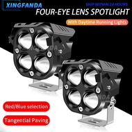 Motorcycle LED Headlight Spotlight Driving Light Head Spotlight Sports Light LED Light 3 Modes 3 Col