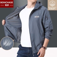 Jaket Pelindung Matahari Lelaki Musim Panas Sutera Ais Nipis Jaket Luaran Pakaian Perlindungan Matah