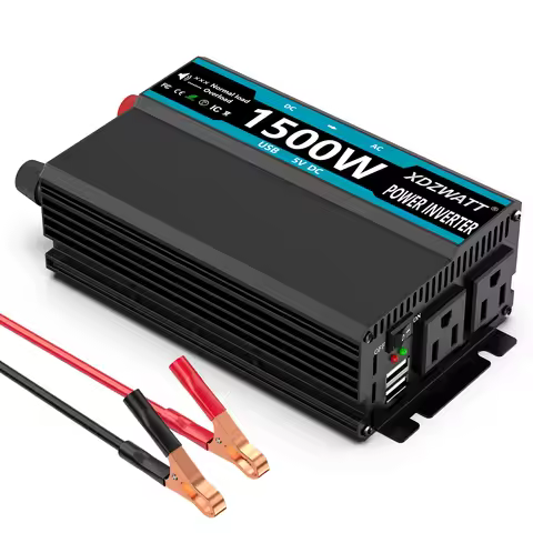 500W Rated Power Inverter 1500W Peak DC 12V To AC 110V-130V USB for Car RV Boat Adapter for Phone