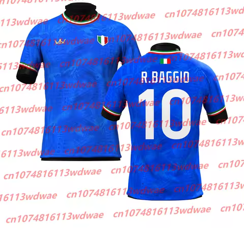 Italy Style clothing Football Jersey Quick-Drying R.Baggio 10 Jersey Outdoor football Training kit S