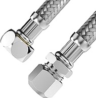 VARIOSAN Flexible Hose 17543, 10 mm QV x 3/8 Inch ÜWM, 300 mm, Stainless Steel Sheath, DVGW Certifie