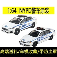 596 Model 1/64 Ford Mondeo Chevrolet Inpara NYPD Police Car Alloy Car Model Ornaments