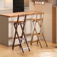Q...3Foldable Bar Stool High Stool Home Cashier Bar Restaurant Chair Living Room Backrest Modern Minimalist