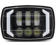 Lampu Utama LED DOT SAE Daymaker Kotak 5 Inchi Mobil Motor 70 Watt 70W Pick Up 7K1 Promosi termurah