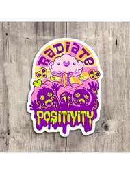 ปล่อยความเป็นบวก - สติกเกอร์สีสัน - สติกเกอร์วินิลสดใส ใช้กับ iPad, Kindle, ขวดน้ำ, หนังสือ, แล็ปท็อ