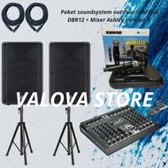 Paket 8 soundsystem outdoor YAMAHA DBR12 + Mixer Ashley samson 8