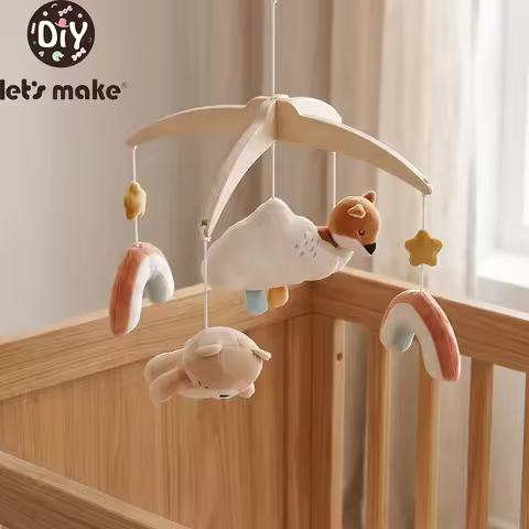 Soft Cloud Animal Crib Mobile Baby Hanging Toys 0 12 month Sensory Baby Bed Bell Development Baby Nu