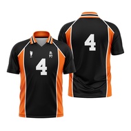 Premium Karasuno Uniform T-Shirt, Number 4 (Haikyuu Anime)