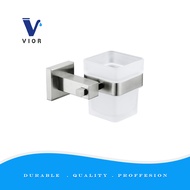 Stainless Steel Wall 304 Mounted Bathroom Toothbrush Single Cup Holder (VIOR)