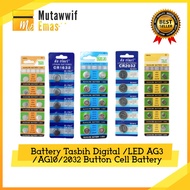 Battery Tasbih Digital/ LED AG3/AG10/2032 Button Cell Battery