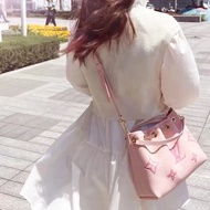 LV Bundle新款水桶福袋包 芯片款 漸變櫻花粉 粉色金扣 牛皮27*21.5*10 98新配件 盒子 塵袋 可調節肩帶 子包