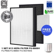 AIRPRO Sharp FZ-40SEF Air Purifier HEPA H13 & Deodorizing Filter for FU-888SV, FU-40SE, FU-P60S, FU-