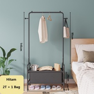 Inaso Rak Gantungan Baju Stand Hanger Rak Sepatu Susun Penyimpanan Pakaian Berdiri HSH120