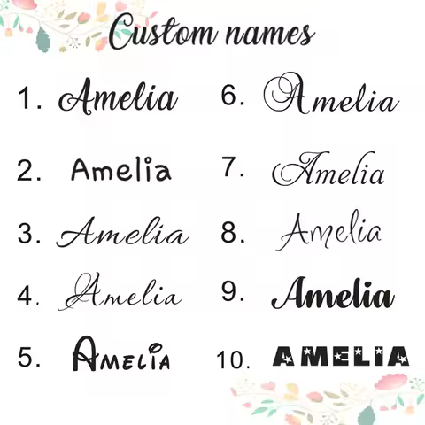 Custom Any Name Wall Sticker Nursery Decor Personalized Kids Name Wall Art Decal Various Font Availa