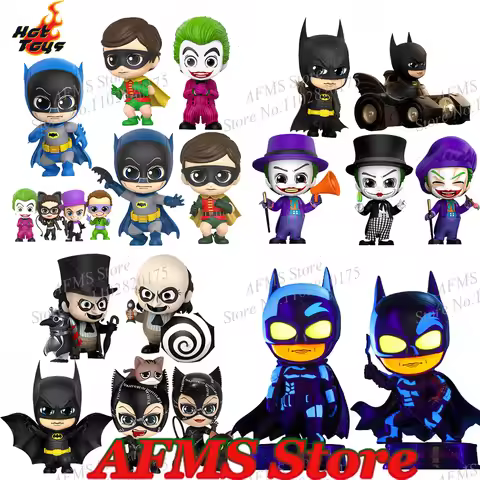 Hot Toys COSBABY Super Hero Batman The Dark Knight Robin Clown Catwoman Loki Venom Dolls Anime Mini 