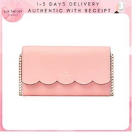 INSTOCK Kate Spade Gemma Wallet Crossbody on Chain in Donut Pink | Parchment wlr00552
