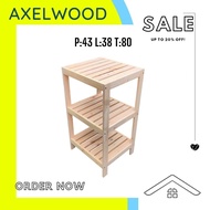 Multipurpose/ rack, stacked/ rack, 3-tier/ rack, wooden rack, 3-tier/ rack, decorative table