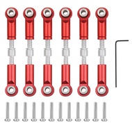 6Pcs Adjustable Upgrade Spare Parts for Wltoys 1/18 A949 A959 A969 A979 K929 Aluminum Metal Linkage 