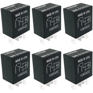 6-Pack G8HE-1C7T-R1-DC12 Relay 12VDC 40A 5-Pin SPDT Relay Automotif Arus Tinggi - Serasi dengan Kend