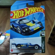 Hot wheels car model Mazda 787B blue