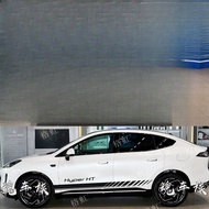 [Hyptec HT ] สติ๊กเกอร์ติดรถยนต์ ตัวถังรถ กระโปรงด้านข้าง สติกเกอร์แถบสี