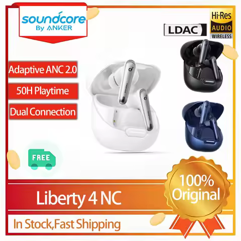 Original Soundcore by Anker Liberty 4 NC Wireless Noise Cancelling Wireless Bluetooth Earbud TWS Wir