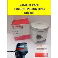 YAMAHA E60H NEW MODEL PISTON +PISTON RING (ORIGINAL) 6K5-11631 #2 stroke outboard engine part
