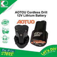 AOTOU CORDLESS DRILL  12V LITHIUM BATTERY