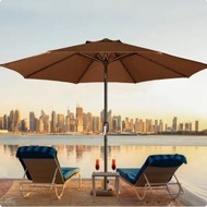 全城熱賣 - 戶外太陽傘Outdoor Patio Umbrella,Yard Umbrella, Push Button Tilt and Crank【 Dark Grey】#E066001357