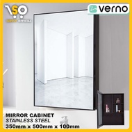 Aluminium Bathroom Mirror Cabinet Multiple Compartments Cabinet 350mm x 500mm x 100mm & 400mm x 600m