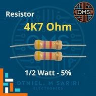 Resistor 1/2W 4K7 4.7K Ohm 4700 Ohm