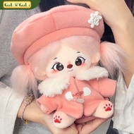 [GULIGULI] Pink Bear Intentional Gold 20cm Cotton Doll Clothes Female Hair