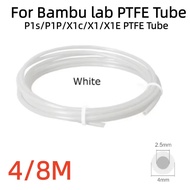 HB PTFE Tube 3D printer 2.5mm 4mm For Bamboo lab P1S/P1P/X1C/X1/X1E PTFE Tube 3D Printer Connector P